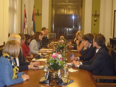 25 September 2013 The members of the European Integration Committee in meeting with the Danish parliamentary delegation